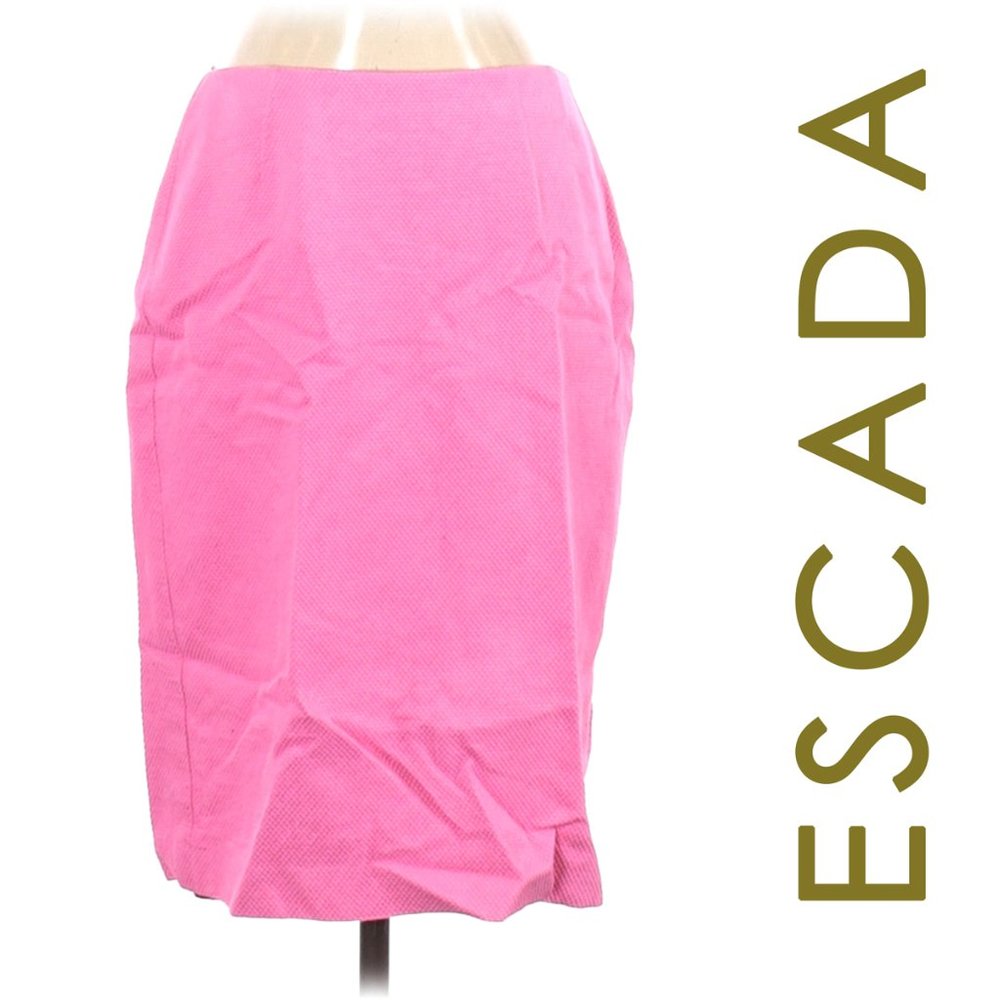 Escada Pink Silk Cotton Blend Pencil Skirt 40(EU)